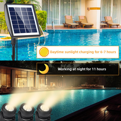 Solar Garden Light Water Resistant 2200mAh Solar Walkway Light for Garden Landscape Path Yard