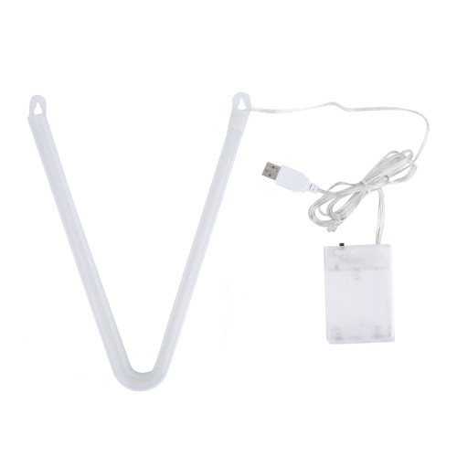 Decorative Neon Light Letter Shape LED Lamp Decoration for Wedding Proposal Party Home (V)
