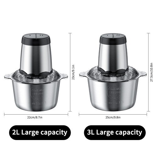 Aoresac Electric Food Processor/Food Chopper/Meat Grinder Electric with 1pc Stainless Steel Blades/300W/2 Speed for Meat/Vegetables and Baby Food