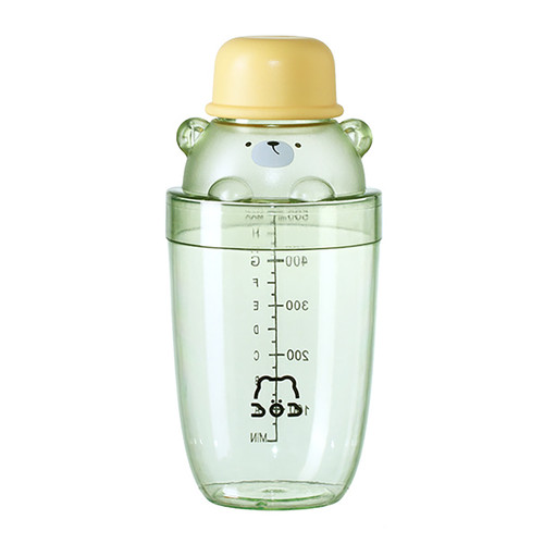 Cocktail Shaker Plastic Portable Drink Mixed Hand Shaker Bottle Bar Mixing Tool for Wine Martini Milk Tea Margarita Yellow 500ML