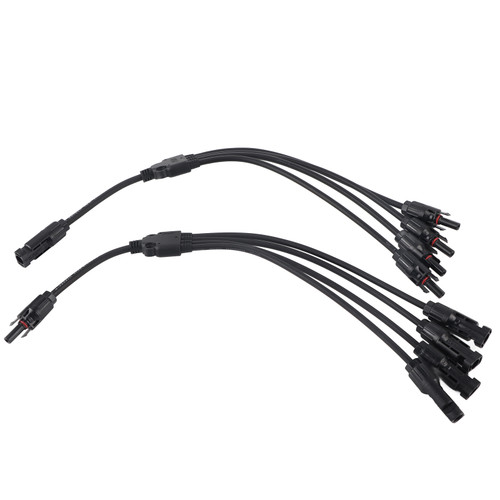 Solar Panel Connector 1500V 30A Waterproof 4 Send 1 Male Female Connector Y Branch Connectors Solar Panel Extension Cable