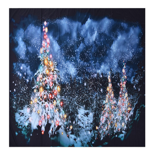 Christmas Tapestry Polyester Fiber Wall Hanging Tapestry Christmas Decoration Tapestry for Bedroom150x150 cm / 59.1x59.1 in