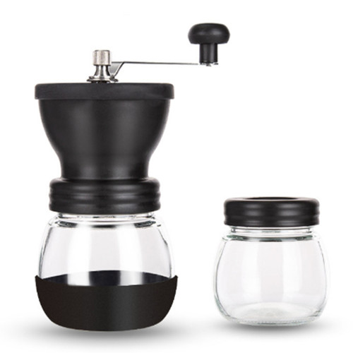 Manual Coffee Bean Grinder with Manual Adjustment Tank Small Hand Coffee Machine