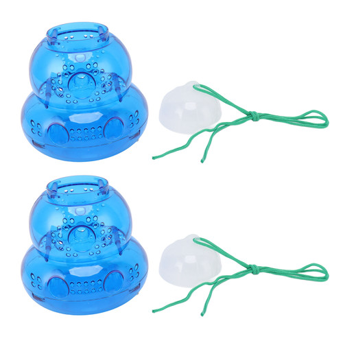 2 Sets Bee Traps Catcher Plastic Hanging Gourd Shaped Wasp Carpenter Bee Traps for Outside