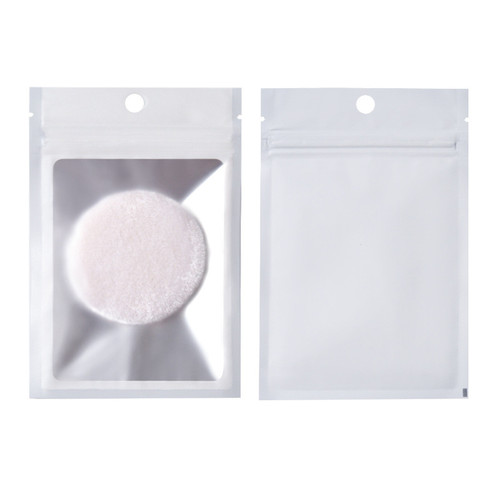 100Pcs Reclosable Bag Jewelry Food Packaging Bag Resealable Mini Clear Plastic Bags for Earring Necklace Food PackagingWhite 10x15CM