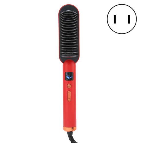 Hair Straightening Brush Negative Ion Combs AntiScald Heated Styling Brush Curling Iron for Professional Salon Home