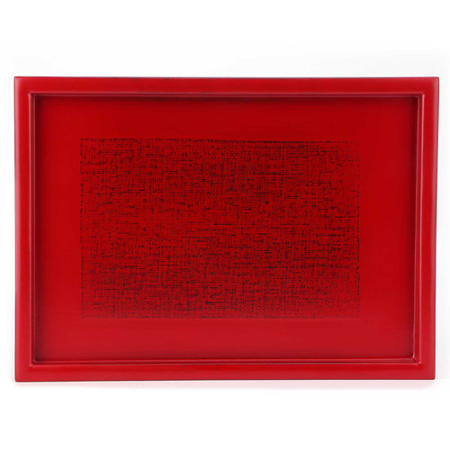 Wooden Snack Tray Food Serving Tray Tea Ceremony Holder for Home Kitchen RestaurantRed