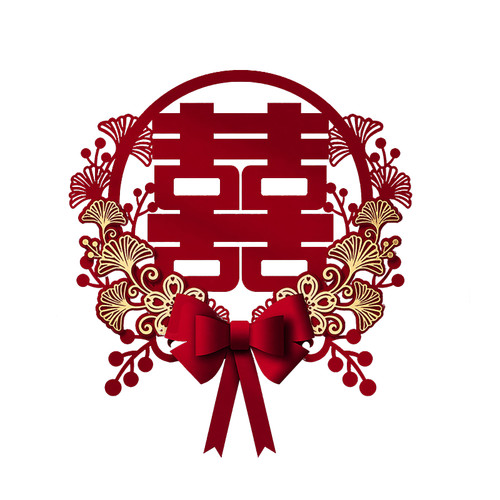 Red Double Happiness Chinese Wedding Sticker Chinese Traditional Wedding Decoration for Wall Window Decoration