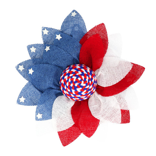 Decorative Wreath Artificial Cloth Dress Up Shop Window Decoration Wreath for Independence Day Family Holiday