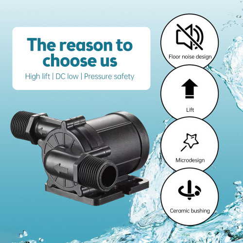 Submersible Water Pump DC 24V 180 Degrees Low Noise Mini Immersion Pump 12m Lift Brushless Motor 700L/H Boost Water Pump for Desktop Dishwasher / Fountain Aquarium / Water Heater