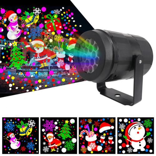 Xmas Light Projector with 16 Pattern Slide LED Projection Lamp for Xmas Party Projector Lights Party Decoration