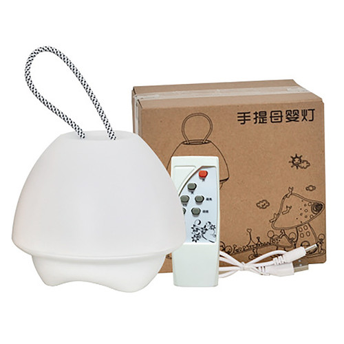 LED Night Light Handheld Timed Dimmable Rechargeable Remote Control Eye Caring Nursery Table Lamp for Home Bedroom