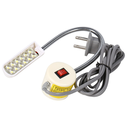 Sewing Machine Light 12 Leds Gooseneck Lamp Magnetic Base Switch Flexible Mounting  AC 220-