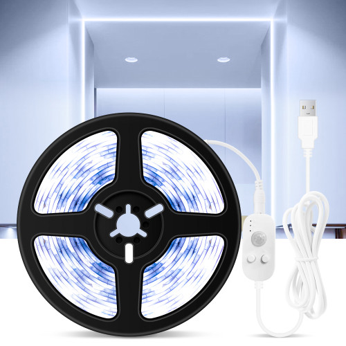 USB Dimmable LEDs Strips Light PIR Motion Sensor 3 Meter 180LEDs Rope Light for TV Computer Desktop Background Home Kitchen Decorative Lighting