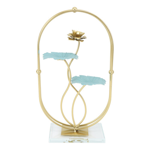 Oval Cabinet Iron Ornament Decorative Flower Shape Modern Fashionable TV Stand Iron Ornament for Home Type 2