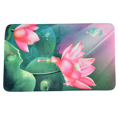Household Bathroom Floor Carpet Anti Slip Flannel Mat for Kitchen Living Room Bedroom Bathroom 49x80cmType A