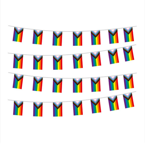 Rainbow Flag LGBT Pride String Flag Hanging Gay Lesbian Banners Bunting Flags Small Rainbow Flag Parade Festival Party Decorations