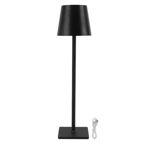 Cordless Table Lamp 3 Color Mode Touch Control Stepless Dimming 4000mAh USB Charge Book Reading Light for Bedroom Office Black