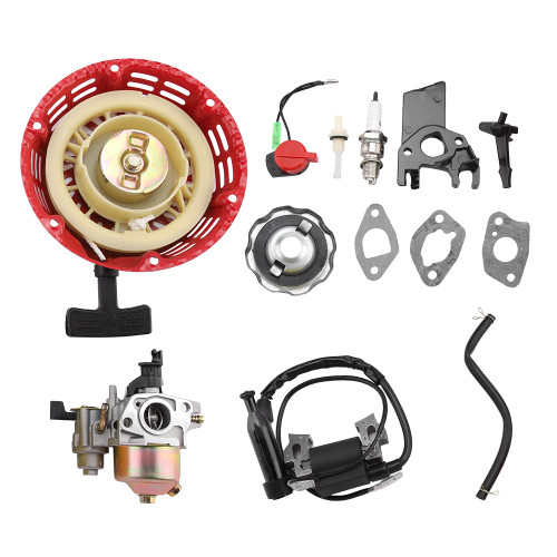 Carburetor Recoil Ignition Coil Spark Plug Air Filter Kit for Honda GX160 GX200