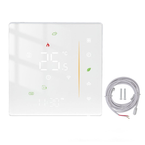 Household Floor Thermostat WiFi Intelligent Thermostatic Switch Programmable Room Temperature Controller for Tuya 95‑240V White