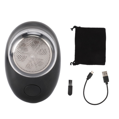 Electric Beard Clipper Fine Trimming Stainless Steel USB Rechargeable Portable Beard Trimmer for Travel Use Matte Black