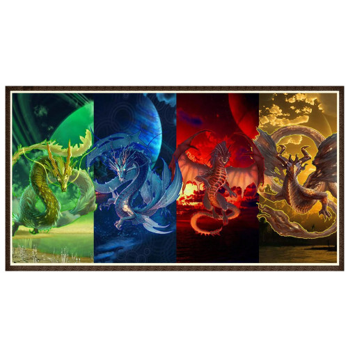 DIY Diamond Painting Crystal Rhinestone Embroidery Arts Colorful Home Room Decor (8714Dragon)
