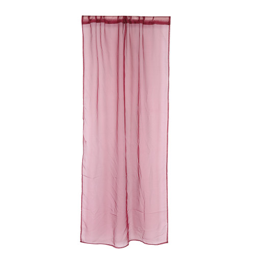 Sheer Window Curtain Bedroom Balcony Drape Curtain Window Treatment (Wine Red)