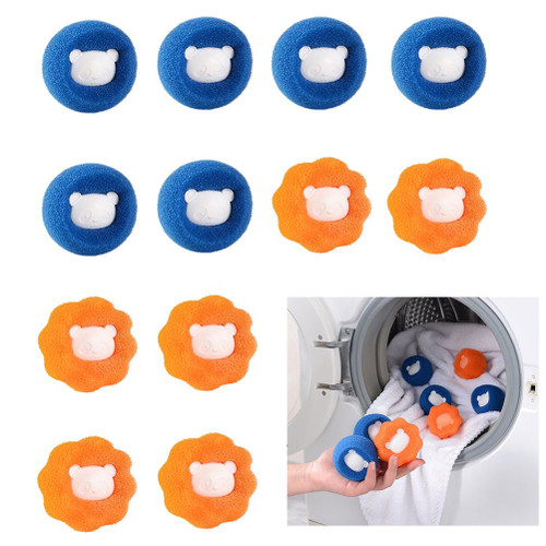 12 Pcs Pet Hair Remover Laundry Balls for Washing Machine Hair Remover for Removing Pet Hair Lint Hair