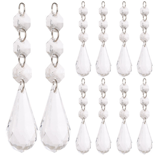 DIY Transparent Acrylic Ball Bead Hanging Pendant Decoration Ornament Accessory (F)