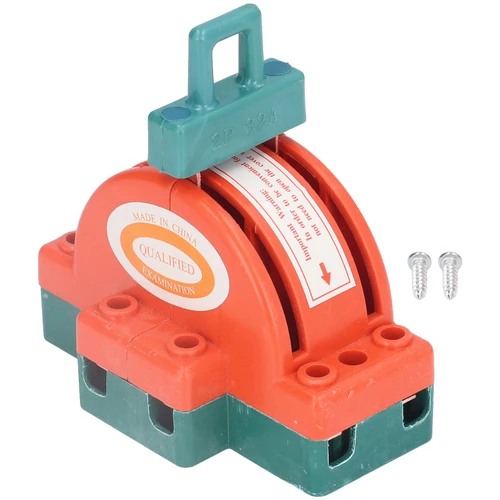 Knife Switch 32A 2 Pole Double Throw Firm Connection Strong Performance Home Appliances Knife Switch