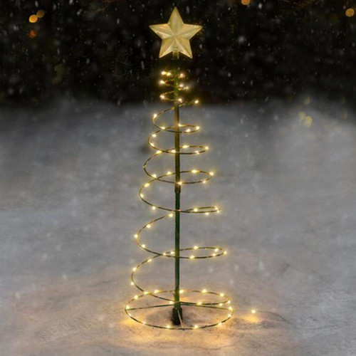 LED Christmas Tree Lights Christmas Tree Spiral String Lamps Xmas Decoration for Garden and Lawn
