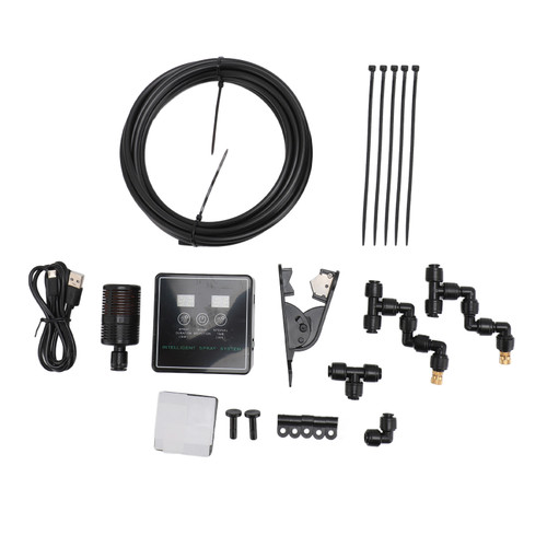 Reptile Misting System with Timer Simulates Rainfall Smart Spray System with Omni Directional Sprinkle Head for Reptile Terrariums 5m 2 Sprinkler Head