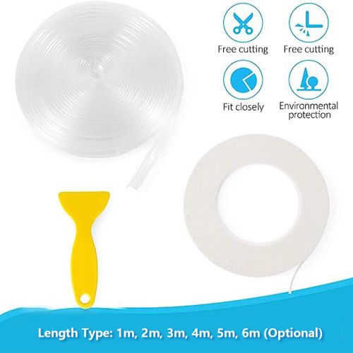 Clear Table Corner Guards Baby Proofing Corner Protector Soft Silicone Furniture Edge Bumper Strip 2m