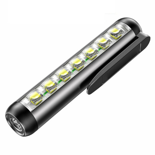 Super Bright LED Flashlight Mini Working Lamp Outdoor Hiking Camping Light Repair Lighting Pen Clip Design Strong Magnetic Adsorption Type-C Charging