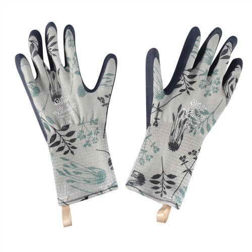 A Pair of Woman Long Anti slip Waterproof Puncture proof Glove Gardening(Blue, L)