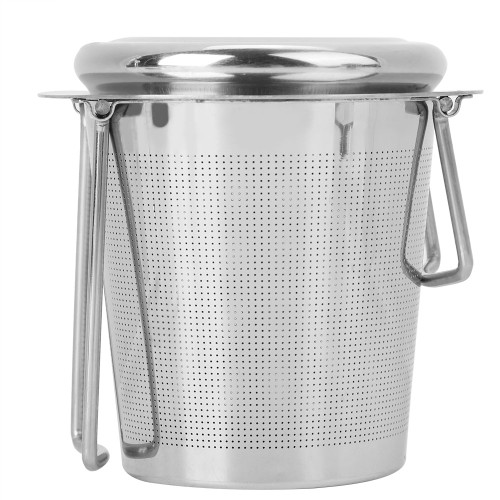 Stainless Steel Mesh Tea Infuser Metal Cup Strainer Foldable Filter With Lid