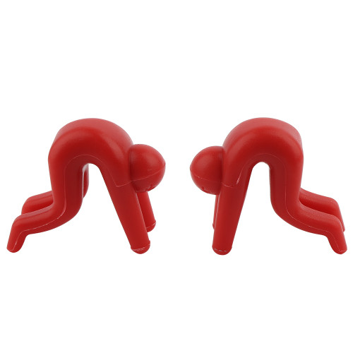 Silicone Clip Pot Lid Phone Holder Raise The Lid Prevent Pot Overflow(Red)