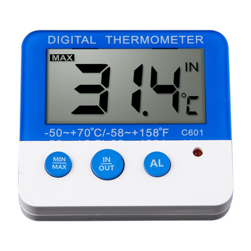 Digital Fridge Thermometer with Alarm and Max Min Temperature Easy to Read LCD Display Digital Refrigerator Freezer Thermometer for Indoor Outdoor