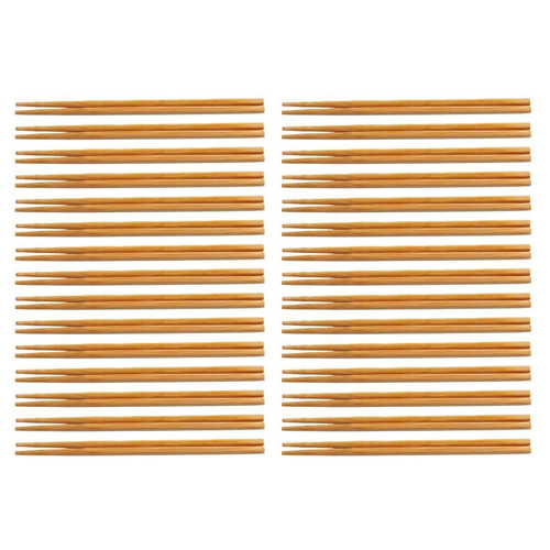 30 Pairs Wooden Chopsticks Set Anti Slip Reusable Lightweight Dining Chinese Chopsticks for Noodles
