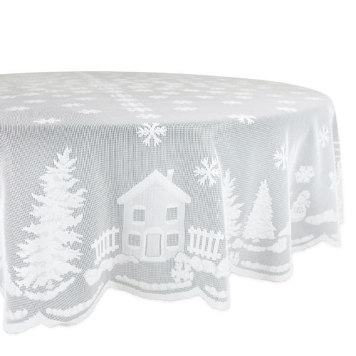 Vintage Lace Christmas Tablecloth Lace Decorative Table Cloth Xmas Decorations