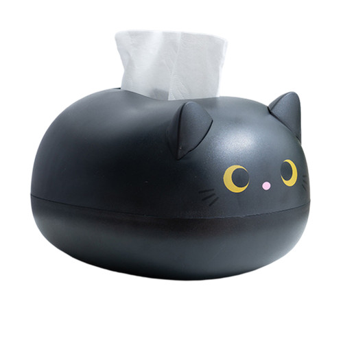 Cartoon Cat Tissue Box Desktop Paper Napkin Storage Box Paper Container Home Decoration