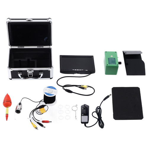 Portable Underwater Fishing Camera Aluminum Alloy Plastic 7in HD LED Monitor Fish Finder 110‑240V Wide VoltageEU Plug