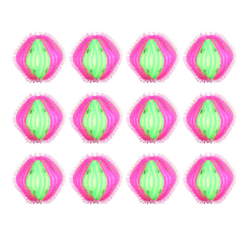 12PCS Pet Washing Ball Harmless Reusable Laundry Hair Remover Ball for Washing Machine(Rose Red Green )