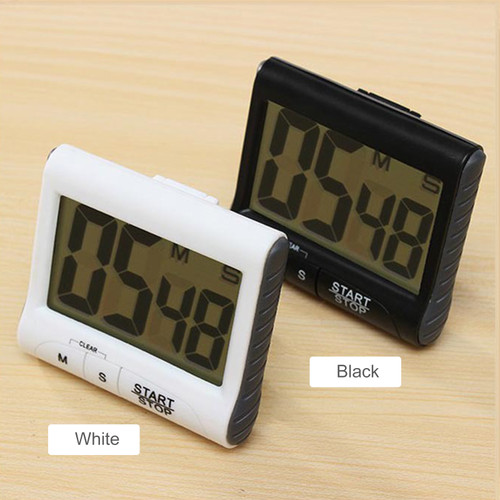 Digital Kitchen Timer with Strong Magnet Back Stand Hanging Hole Loud Alarm Large LCD Display Cooking Timer Clock for Time Management Workout Baking Egg Timer