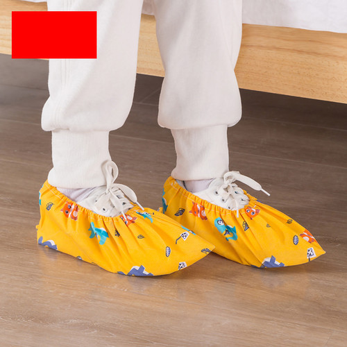 Shoe Covers Cartoon Dinosaur Nonslip Breathable Dustproof Lengthened Edge Reusable Washable Boot CoversDinosaur On Yellow Children