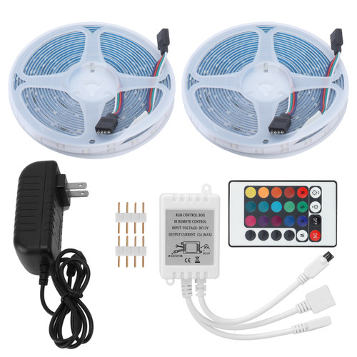 IP65 Waterproof RGB Strip Light Color Changing 600LED Light Dimmable for Outdoor Decor