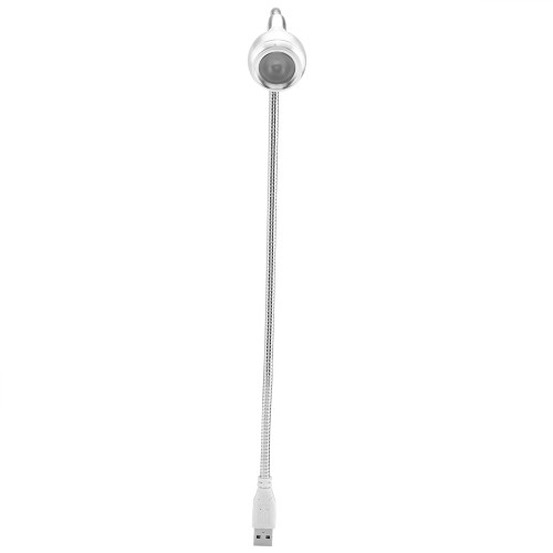 1W Long Flexible Neck Portable USB LED Light Night Reading Lamp (Silver  Warm White)