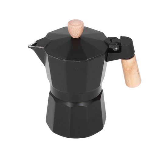 Stovetop Coffee Maker Octagonal Hand Brewed Coffee Pot for Camping Household Officefor 3 Cups