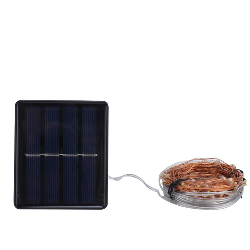 20m/65.6ft 200LEDs Light String Solar Lawn Lamp Copper Wire Lamp Waterproof Decorative Light String for Outdoor Garden Courtyard VillaBlue Light