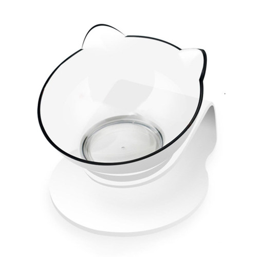 Cat Bowls Pet Feeding Bowl Cat Water Bowl Durable Fall Resistant 15 Degree Tilt Single Cat Food Bowl